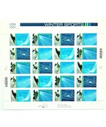 2001 34 Cent OLYMPIC WINTER SPORTS  20-Stamp Sheet Mint N/H #3552-3555 - £17.49 GBP
