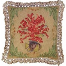 Aubusson Throw Pillow Square 20x20, Seaweed Fish Shells, Brown,Beige,Tan - £241.58 GBP