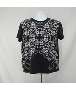 Ksubi Black White Printed Shirt Floral Chains Anchor Hawaiian Graphic Te... - $82.00