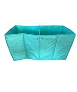 Thirty-One Room To Grow Utility Bin Divided Tote Green Turquoise Cross Pop - £15.46 GBP