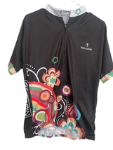 Paladin Womens Black Floral Full Zip Short Sleeve Bike Cycling Jersey Size 2XL - £13.69 GBP