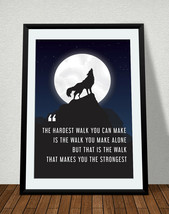 The Wolf Quotes Motivational Inspiration Quotes The Wall You Make Alone Wall Art - £19.86 GBP+