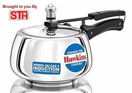Hawkins Stainless Steel CONTURA Pressure Cooker 3 litres (free shipping world) - £157.82 GBP
