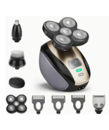 5 in 1 4D Rotary Electric Shaver Rechargeable Bald Head Shaver Beard Tri... - $468.84 MXN