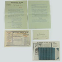 John Wanamaker New York Advertising Lot Letter Flyers &amp; Envelope Antique... - $39.99