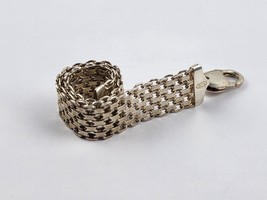 Vintage 925 Sterling Silver Bracelet - Unique Flexible Box Link Chainmai... - £38.91 GBP