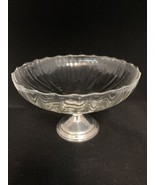 TOWLE CRYSTAL BOWL #813, STERLING BASE 925, PEDESTAL 7.5&quot; X 4.75&quot; - $952.02 MXN