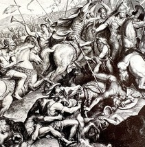 Alexander Defeats The Persians Granicus 1913 Plate Print 2 Page History ... - $39.99