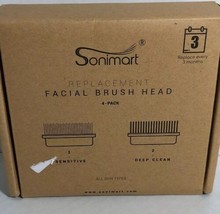 Facial Brush Sonimart Replacement Heads, Lot of 4, 2 Sensitive, 2 Deep C... - $9.89