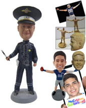 Personalized Bobblehead Cool Police Officer In Uniform - Careers &amp; Professionals - £72.74 GBP