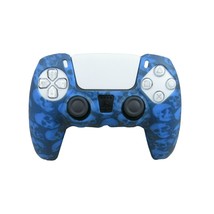 For PS5 Controller Grip Cover Silicone Blue Skulls Design Gaming Accessories - £6.29 GBP