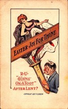 Easter POSTCARD- Easter Joy For THINE-1907- R-U Going On A Toot After Lent Bkc - £2.36 GBP
