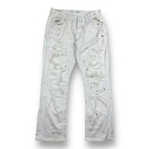Laguna Beach Men&#39;s Designer Jeans 34x32 Fleur De Lis Paint Distressed De... - $39.59