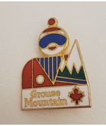 Grouse Mountain Vancouver BC Vintage Ski Skiing Lapel Hat Vest Pin Pinback - £15.32 GBP