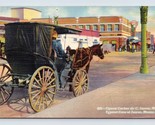 Typical Stage Coaches Street View Juarez Mexico Linen Postcard P7 - $5.12