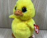 Ty Original Beanie Babies Duckling small plush yellow beanbag 2012 with tag - $24.74