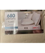 Kirkland Signature 680 Thread Count 6-piece Sheet Set, Queen Oatmeal - $58.41