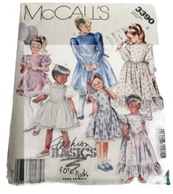 3390 Vintage McCalls SEWING Pattern Girls Dress Attached Petticoat Child Size 5 - £4.72 GBP