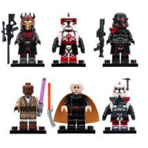 Star Wars Dooku Mace Windu Fox ARC Trooper Purge Trooper 6pcs Minifigures Bricks - £13.14 GBP