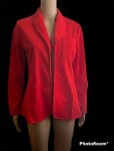 Vintage 70s Sears Women’s Polyester Blazer Jacket Tomato Red Size 12 EUC... - $21.23