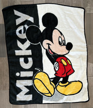 Biederlack Just Mickey Mouse Walt Disney Throw Blanket 50&quot; x 60&quot; - £46.59 GBP