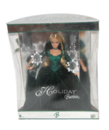 Mattel Barbie Holiday Edition Doll Blonde Hair Blue Eyes Green Dress &amp; P... - £27.36 GBP