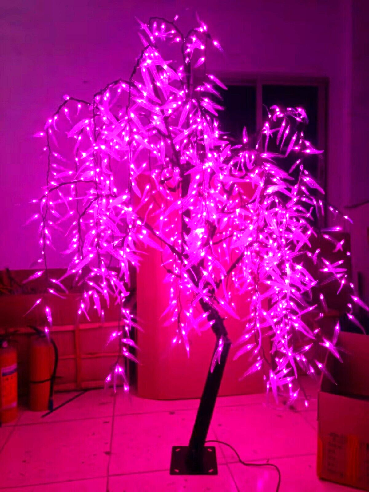 Pink 6.5ft/2m Outdoor LED Weeping Willow Christmas Tree Garden Light Rai... - $389.00