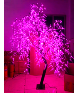 Pink 6.5ft/2m Outdoor LED Weeping Willow Christmas Tree Garden Light Rai... - $530.83 CAD