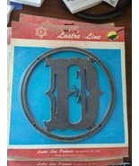 Vintage 6&quot; Lustre Line NOS Decorative plastic Letter &quot; D&quot; - $13.55 CAD