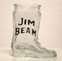 JIM BEAM Cowboy Boot Shot Glass ( with black lettering ) - £4.78 GBP