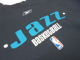 NEW Vintage Utah Jazz Player Warm Up Heavy Black Sweatshirt Size XL Tall Reebok - £68.62 GBP