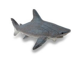 Scratch &amp; Dent Gray Weathered Finish Wood Look Shark Statue - £23.66 GBP