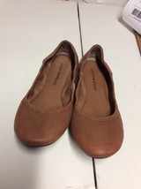 NEW Lucky Brand Emmie Ballet Flats Brown Leather Size 9M Memory Foam Insole - £29.67 GBP
