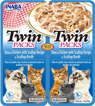 Inaba Twin Packs Tuna and Chicken with Scallop Recipe in Scallop Broth Side Dish - £33.28 GBP