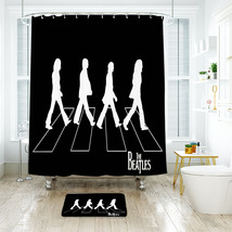 The Beatles 03 Shower Curtain Bath Mat Bathroom Waterproof Decorative - £18.37 GBP+