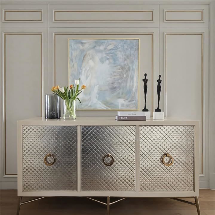 interoknack Luxury Silver 3-Door Entryway Cabinet  High-End Modern Slim... - $1,998.00 interoknack Luxury Silver 3-Door Entryway Cabinet  High-End Modern Slim... - $1,998.00