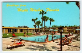 Greetings From Weeki Wachee Florida Postcard Holiday Inn Swimming Pool H... - $11.25