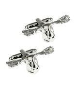 MOOSE HEAD CUFFLINKS Hunter Sportsman Hunting Lodge NEW w GIFT BAG Elk A... - €11,20 EUR
