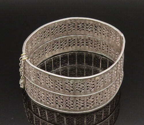 Primary image for 925 Silver - Vintage Antique Spiral Wire Openwork Bangle Bracelet - BT9552