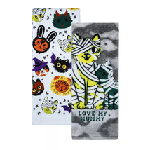 2 Pack Halloween Cat or Dog Kitchen Towels - £12.02 GBP