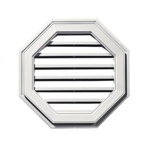 Builders Edge 16 in. W X 16 in. L Wood Grain White Plastic Wall Vent - $96.19