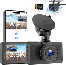 Dash Cam Front and Rear Camera 3Inch Screen WiFi Dash cam 2.5K 1080P Dash Camera - £127.32 GBP