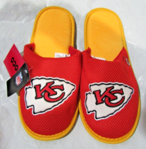 NFL Kansas City Chiefs Mesh Slide Slippers Striped Sole Size M by FOCO - $28.99