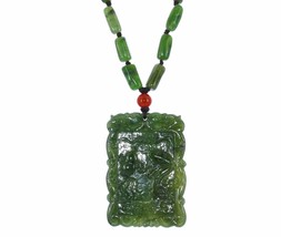 2.4&quot; China Certified Nature Hetian Nephrite Jade Fukurokuju Hand Carved ... - £123.88 GBP