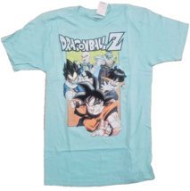 Men&#39;s Dragon Ball Z DBZ Goku Gohan Vegeta T Shirt Turquoise Tee Large New W Tags - £11.34 GBP