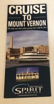 Cruise To Mt Vernon Brochure Washington DC George Washington BR15 - $6.92