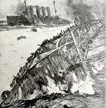 Torpedoing Of Battleship Aboukir 1919 WW1 World War 1 Military Print DWS3C - $549.97 MXN
