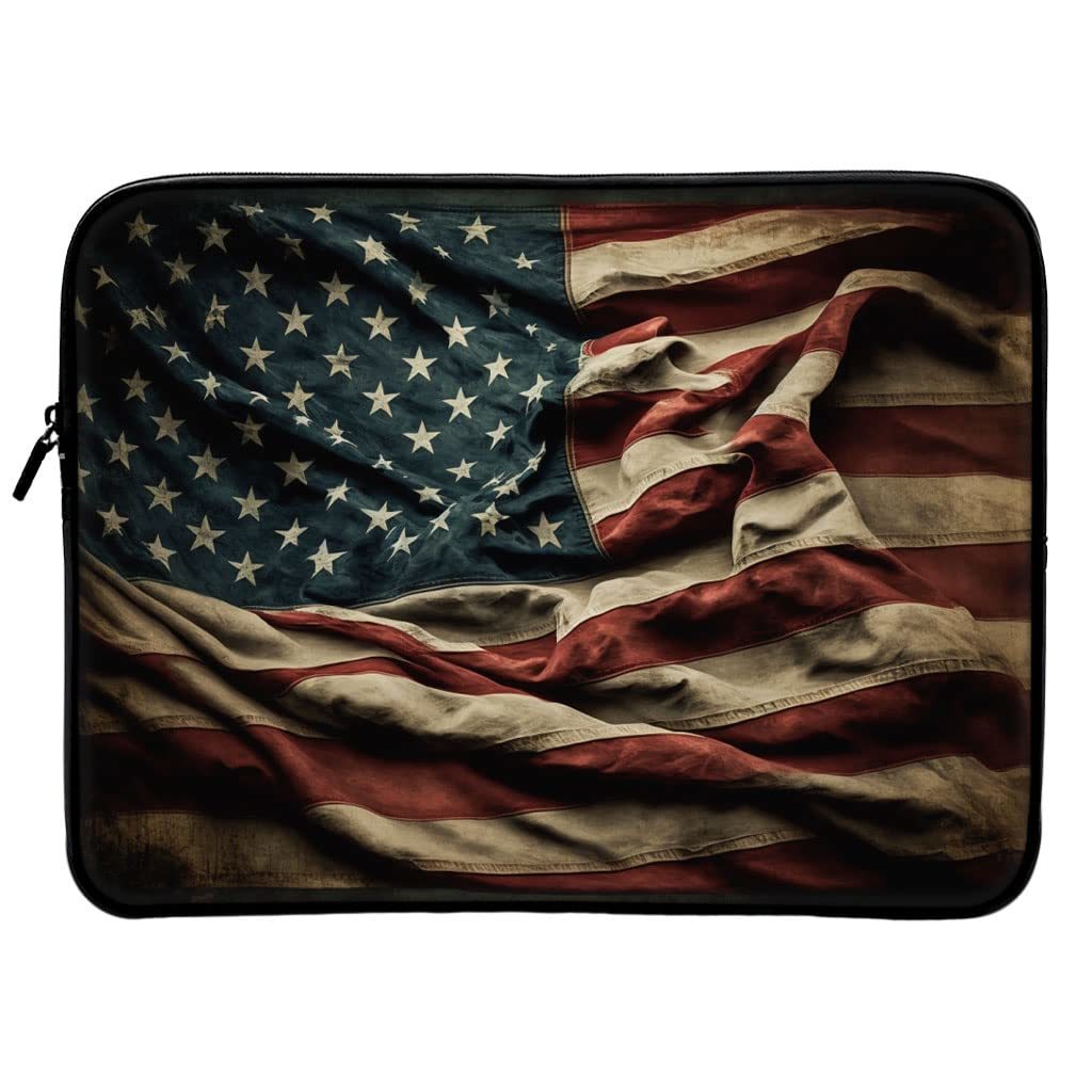 Flag 16" Laptop Sleeve - American Graphic Laptop Sleeve - Art Laptop Sleeve with