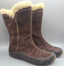 Sporto Womens W2063 Brown Suede Winter Boots Zipper Mid Calf Insulated Size 8 - $9.74