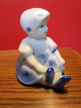 ZSOLNAY BOY Girl Figurines (Number: 1- Blue Sitting Girl) - £41.03 GBP